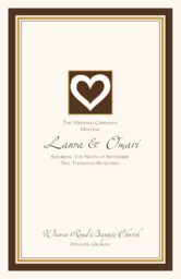 Akoma Adinkra Square  Wedding Programs