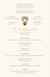 Akoma Adinkra Square  Wedding Programs