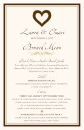 Akoma Adinkra Symbol Wedding Menus