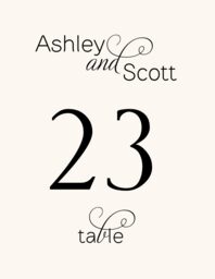 Adios Script Monogram 10  Table Numbers