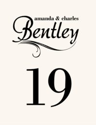 Adore Monogram 09 Table Numbers