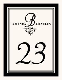 Adore Monogram 05 Table Numbers