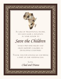 Map of Africa Donation Cards