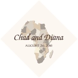 Map of Africa Favor Tags