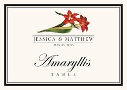 Assorted Flowers and Monogram Table Names