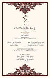 Ananda Tree  Wedding Programs