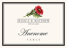 Assorted Flowers and Monogram Table Names