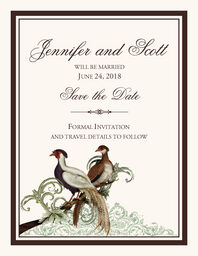 Asian Peace Birds Save the Dates