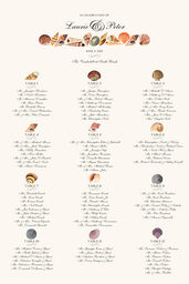 Assorted Seashell Seating Charts