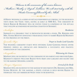 Aum Watermark Wedding Programs