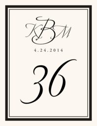 Avalon Monogram 02 Table Numbers