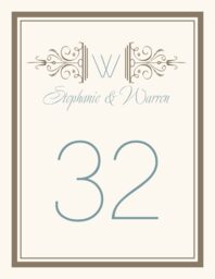 Avalon Monogram 14 Table Numbers
