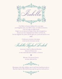 Dainty Victorian Frame Baby Certificates