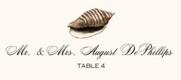 Antique Seashell Collector Place Cards