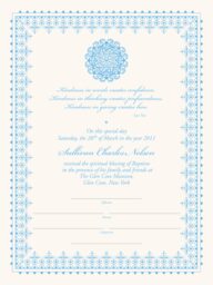 Mandala India Inspired Baby Certificates