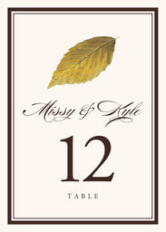 Colorful Leaves Assortment 01 Table Numbers