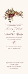 Berries and Peach Roses Wedding Programs