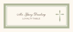Christian Crosses  Place Cards