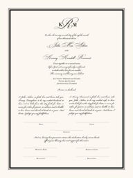Bickham Monogram 04  Wedding Certificates