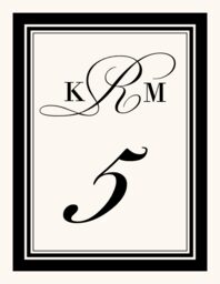 Bickham Monogram 04 Table Numbers