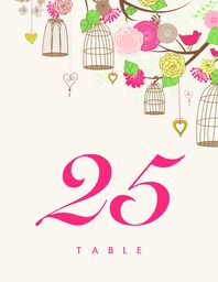 Bird Cages Table Numbers