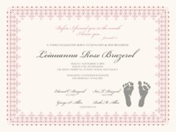 Footprints  Baby Certificates