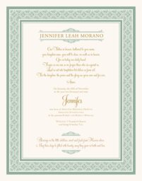 Celtic Tile Baby Certificates