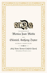 Blackletter Gothic Wedding Programs