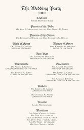 Blackletter Gothic Wedding Programs