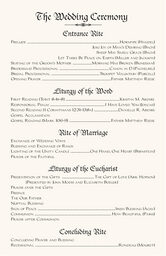 Blackletter Gothic Wedding Programs
