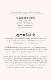 Blackletter Gothic Wedding Programs