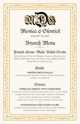 Blackletter Gothic  Wedding Menus