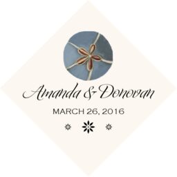 Blue Sand Dollar Favor Tags