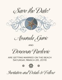 Blue Sand Dollar Save the Dates