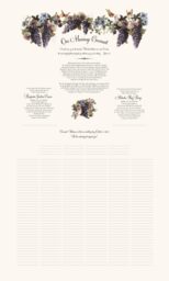 Blue Grapes and Butterflies Wedding Certificates