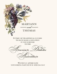 Blue Grapes and chicory 02 Donation Cards