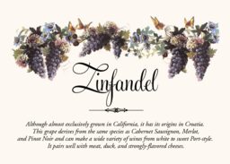 Blue Grapes and Butterflies Memorabilia Cards