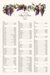 Blue Grapes and Butterflies Seating Charts