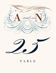 Bodini Birds Table Numbers