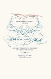 Bodini Birds Wedding Programs