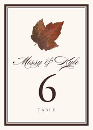 Colorful Leaves Assortment 01 Table Numbers