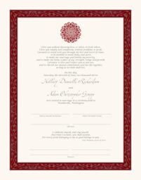 Mandala Wedding Certificates