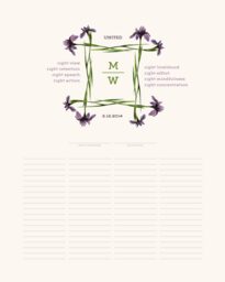 The Eightfold Path Iris Square  Wedding Certificates