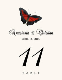 Butterfly Assortment Table Numbers