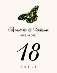 Butterfly Assortment  Table Numbers