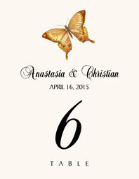 Butterfly Assortment Table Numbers