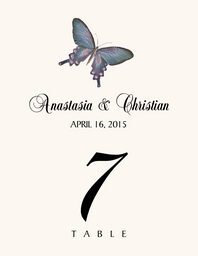 Butterfly Assortment Table Numbers