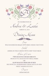 Butterfly Kisses  Wedding Menus