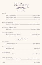 Butterfly Kisses Wedding Programs