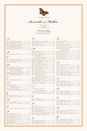 Butterfly Wishes Seating Charts